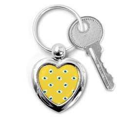 Eye Blue White Yellow Monster Sexy Image Key Chains (heart)  by Mariart