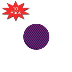 Polka Dot Purple Blue 1  Mini Buttons (10 Pack)  by Mariart