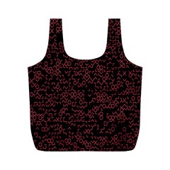 Random Red Black Full Print Recycle Bags (m)  by Mariart