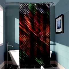 Abstract Green And Red Background Shower Curtain 36  X 72  (stall)  by Simbadda