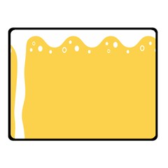 Beer Foam Yellow White Fleece Blanket (small) by Mariart