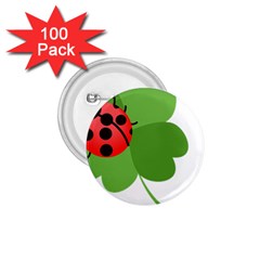 Insect Flower Floral Animals Green Red 1 75  Buttons (100 Pack)  by Mariart