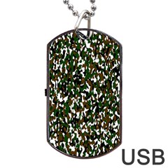 Camouflaged Seamless Pattern Abstract Dog Tag Usb Flash (one Side) by Nexatart