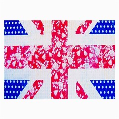 British Flag Abstract British Union Jack Flag In Abstract Design With Flowers Large Glasses Cloth by Nexatart