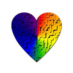 A Creative Colorful Background Heart Magnet by Nexatart