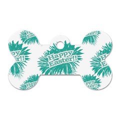 Happy Easter Theme Graphic Dog Tag Bone (two Sides) by dflcprints