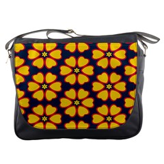 Yellow Flowers Pattern         			messenger Bag by LalyLauraFLM