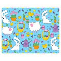 Cute Easter Pattern Double Sided Flano Blanket (medium)  by Valentinaart