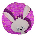 Easter bunny  Large 18  Premium Round Cushions Back