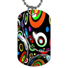 Background Balls Circles Dog Tag (one Side) by Nexatart