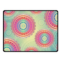 Abstract Geometric Wheels Pattern Double Sided Fleece Blanket (small)  by LovelyDesigns4U