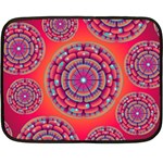 Pretty Floral Geometric Pattern Fleece Blanket (Mini) 35 x27  Blanket