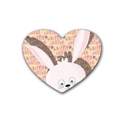 Easter Bunny  Heart Coaster (4 Pack)  by Valentinaart