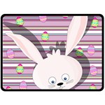 Easter bunny  Double Sided Fleece Blanket (Large)  80 x60  Blanket Front