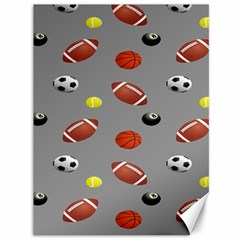 Balltiled Grey Ball Tennis Football Basketball Billiards Canvas 36  X 48   by Mariart