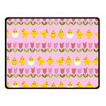 Easter - chick and tulips Fleece Blanket (Small) 50 x40  Blanket Front