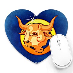 Zodiac Taurus Heart Mousepads by Mariart