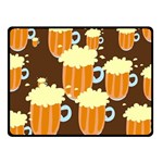 A Fun Cartoon Frothy Beer Tiling Pattern Fleece Blanket (Small) 50 x40  Blanket Front