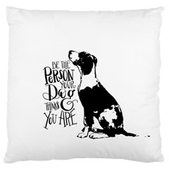 Dog Person Large Flano Cushion Case (two Sides) by Valentinaart