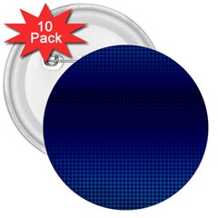 Blue Dot 3  Buttons (10 Pack)  by PhotoNOLA