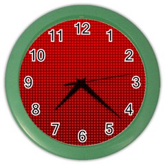 Redc Color Wall Clocks by PhotoNOLA