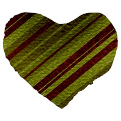 Stripes Course Texture Background Large 19  Premium Flano Heart Shape Cushions by Nexatart