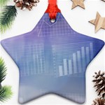 Business Background Blue Corporate Star Ornament (Two Sides) Front