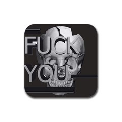  Fuck You Rubber Square Coaster (4 Pack)  by mugebasakart