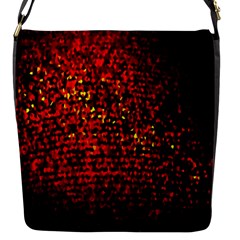 Red Particles Background Flap Messenger Bag (s) by Nexatart