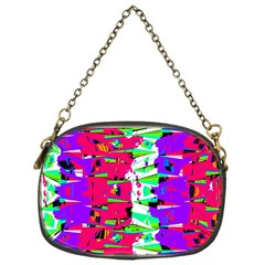 Colorful Glitch Pattern Design Chain Purses (one Side)  by dflcprints