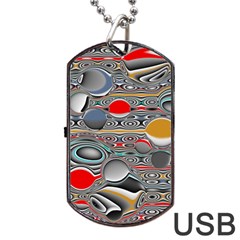 Changing Forms Abstract Dog Tag Usb Flash (one Side) by digitaldivadesigns