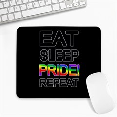 Eat Sleep Pride Repeat Large Mousepads by Valentinaart