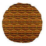 Delicious Burger Pattern Large 18  Premium Flano Round Cushions Back