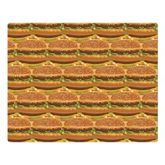 Delicious Burger Pattern Double Sided Flano Blanket (large)  by berwies