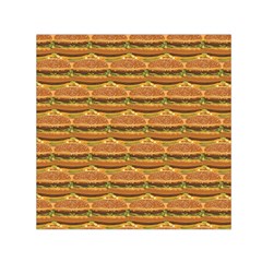 Delicious Burger Pattern Small Satin Scarf (square)  by berwies