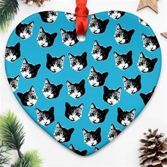 Cat Pattern Ornament (heart) by Valentinaart