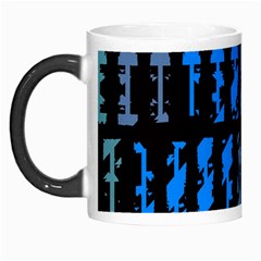 Blue Shapes On A Black Background        Morph Mug by LalyLauraFLM