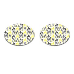 Tricolored Geometric Pattern Cufflinks (oval) by linceazul