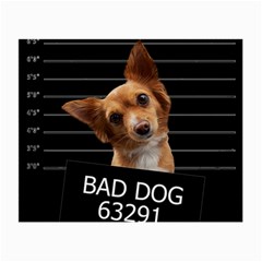 Bad Dog Small Glasses Cloth (2-side) by Valentinaart