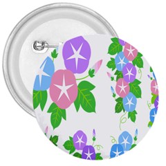 Flower Floral Star Purple Pink Blue Leaf 3  Buttons by Mariart