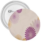 Star Sunflower Floral Grey Purple Orange 3  Buttons Front