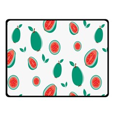 Fruit Green Red Guavas Leaf Fleece Blanket (small) by Mariart