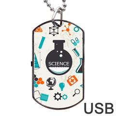 Science Chemistry Physics Dog Tag Usb Flash (two Sides) by Mariart