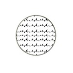 Black And White Wavy Stripes Pattern Hat Clip Ball Marker Front