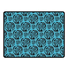 Turquoise Pattern Double Sided Fleece Blanket (small)  by linceazul