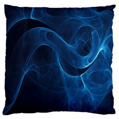 Smoke White Blue Large Flano Cushion Case (two Sides) by Mariart