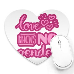 Love Knows No Gender Heart Mousepads by Valentinaart