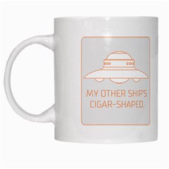 My Other Ship s Cigar-shaped White Mugs by RakeClag