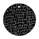 Happy Holidays Ornament (Round) Front