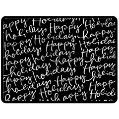 Happy Holidays Fleece Blanket (large)  by Mariart